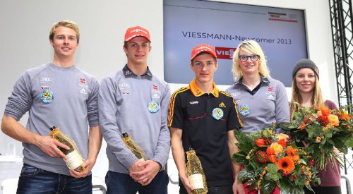 Wir gratulieren unseren Viessmann Newcomern des Jahres 2013: Stefan Luitz (Alpin), Andi Wellinger (Skisprung), Manuel Faißt (Nordische Kombination), Vici Carl (Langlauf), Laura Dahlmeier (Biathlon) und Lisa Zimmermann (Freeski)