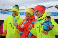 2016  Schneestation.com -  Die Skispringer Jonathan Siegel und Agnes Reisch und Kombinierer Tim Kopp gewinnen in Lillehammer Silber im Mixed Team.